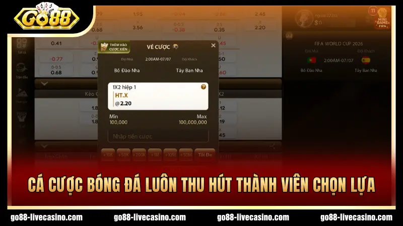 Chơi cá cược bóng đá với rất nhiều trận mỗi ngày
