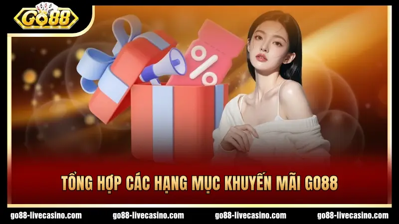 Có nhiều hạng mục khuyến mãi GO88