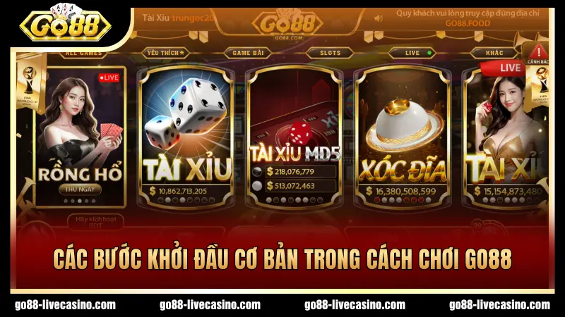 Hướng dẫn các bước khởi đầu cho cách chơi GO88