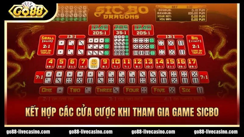 Hướng dẫn kết hợp cửa cược trong Sicbo
