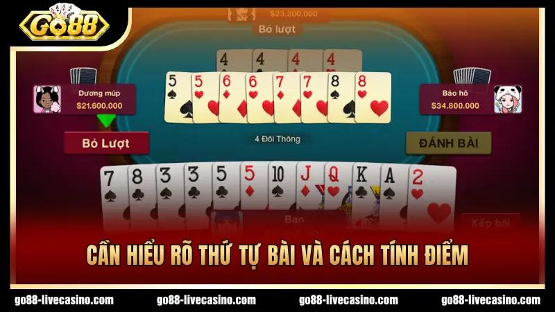 Mỗi lá bài có cách tính điểm khác biệt nhau