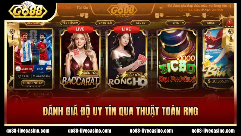 Thuật toán RNG giúp đánh giá sự uy tín