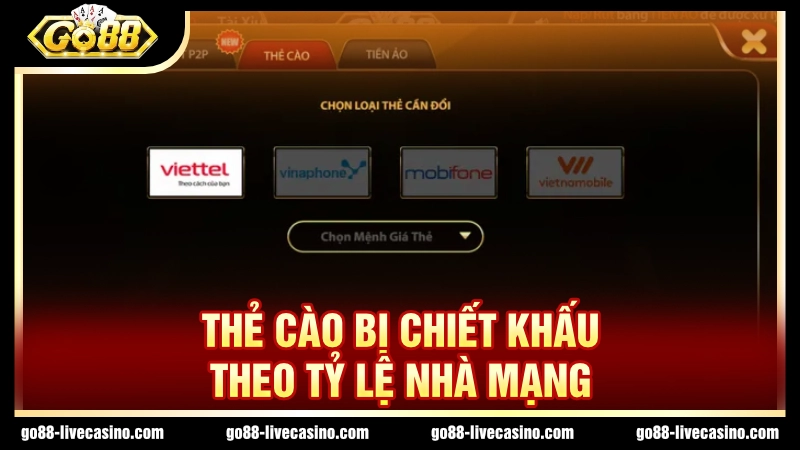 Rút tiền qua thẻ cào cần lưu ý tỷ lệ chiết khấu